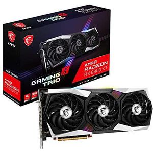 MSI Gaming Radeon RX 6900 XT Boost-klok tot 2340 MHz 256-bit 16 GB GDDR6 DP/HDMI Triple Torx 4.0 ventilatoren FreeSync DirectX 12 VR Ready RGB grafische kaart (RX 6900 XT Gaming X Trio 16G)