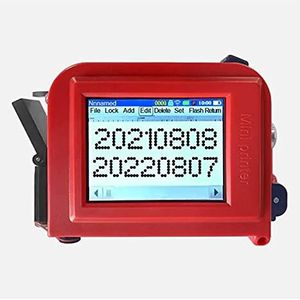 Handheld Inkjet -printer Handheld Mini Printer Productiedatum Printerfles Voedsel Verpakking Zak Mini Draagbare Inkjet Printer Niet gemakkelijk te vervagen(1SET with 1BLACK INK)