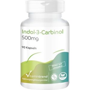 Indol-3-Carbinol 500mg - I3C met extra broccolipoeder - 90 veganistische capsule- Made in Germany | Vitamintrend®