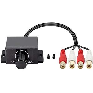 XMSJSIY Universele RCA Level Controller Auto Audio Versterker RCA Audio Adjuster Bass Boost Volume Control Knop en Kabel voor Auto Motorcycle Speakers Home Theater
