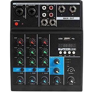DJ-controller Professionele draagbare mixer geluidsconsole Computer Input 48V Power Live -uitzending Compleet DJ Apparatuur voor het leren mixen (Color : A5, Size : 0)