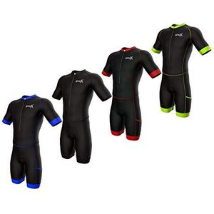Sparx Mannen Trisuit Concurrent Triathlon Korte Mouw Aero Tri Pak Triathlon Pak, Blauw, XL