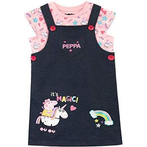 Peppa Pig Meisjes Overgooier Jurk en T-Shirt Eenhoorn Veelkleurig 86