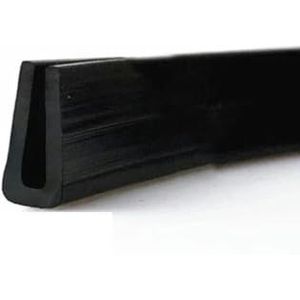 Zwart rubberen U-vormige randafdichtingsstrips Tochtstrip Anti-botsing Beschermend metalen paneel Glazen rand met klemgroef-plat-3x7x10mm-3 meter