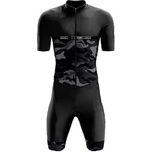 Triathlon Suits Mens - Tri Suits for Men with Mouwen - Trisuit Triathlon Heren - Heren Tri Suit Kit - Skinsuit DFKE (Color : B, Size : Large)