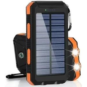 Solar Power Bank 30.000 mAh draagbare oplader, externe batterijlader, sterk licht, LDE Light voor smartphone en elektrische apparaten