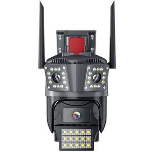 Bewakingscamera, 6K 12MP Drie Schermen 8X Zoom Camera 8MP 4K PTZ Beveiliging Beweging Menselijke detectie Outdoor IP CCTV Survalance(6K 12MP No Card)