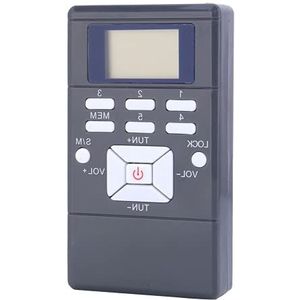 Mini FM-radio, Draagbare Radio Zakformaat Digitale Persoonlijke Radio met Geheugenfunctie Handradio voor Douchekeuken met Koptelefoon, Ondersteunt Vervangbare Batterij (AAA)(grijs)