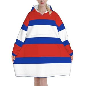 Oversized Russische Vlag Hoodies Vrouwen Uk Pluizige Deken Hoodie Sherpa Vrouwen Fleece Draagbare Deken Mannen