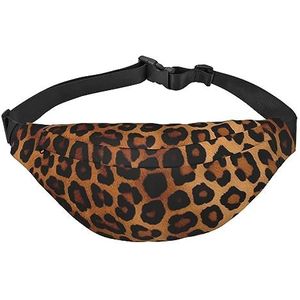 Cool Cheetah Luipaardprint Fanny Pack Voor Mannen Vrouwen Verstelbare Riem Tas Casual Taille Pack Voor Reizen Wandelen Hardlopen Fietsen, Zwart, One Size, Zwart, Eén maat