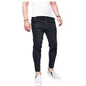 newrong Heren Slim Fit Denim Jeans, zwart, 29W x 28L