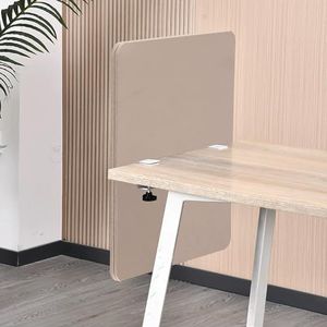 Klembaar akoestisch bureauscherm gemonteerd privacypaneel, lengte: 50 cm, 60 cm, hoogte: 60 cm/23,6 inch, draagbaar cubiclepaneel for werk(Camel,WXH-60X60CM/23.6X23.6IN)