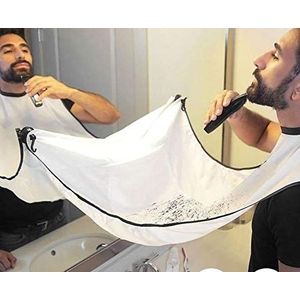 Echte baard gezichtshaar schort slabbetje, haar baard trimmer cape sink catcher scheerbaard schort, badkamer haarverzamelaar, beste cadeau voor mannen