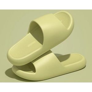 Non-slip Bathroom Slippers,Soft Slippers,Indoor And Outdoor Platform Pool Slippers Shower Slippers (Color : Light Green, Size : 37-38)