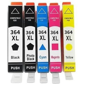 Compatibel met H-*0P 364 364XL for Photosmart 5510 5515 6510 6515 7510 7515 B010a B109a B110a B209a B210a 3070A 3524 4620printer(5 color 1set)