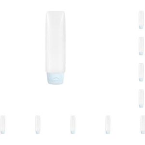 10 set Reizen Squeeze Fles Douchegel Tandpasta Container Hervulbare Lekvrije Pocket Knijpbare Dispenser Buis Accessoires 30 ML Blauw