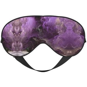 Paarse Galaxy Printing Veelzijdige Rest Helper, Zacht Slaap Oogmasker Dubbelzijdig voor Yoga, Camping, Zacht Slaap Oogmasker