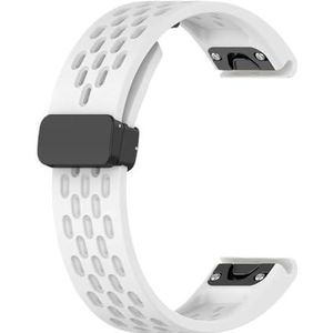 26 20 22mm Horlogeband fit for Garmin Fenix ​​7 7s 7X6 6X Pro 5 5S 5X Plus 3HR Siliconen Quick Release Horloge Easyfit Polsband Band (Color : White, Size : 22mm Fenix 7 7 Pro)