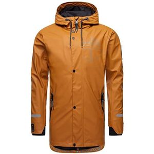 STONE HARBOUR Waterdichte heren regenjas met extra lange mouwen Tamio S-3XL, Ocher Brown, XXL