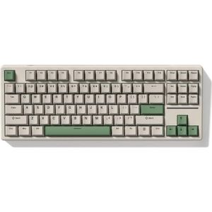 QPSJXN Draadloze 75% TKL mechanische gaming-toetsenbordafdichting Hot Swap RGB backstreuit compatibel met Windows en meer dan 2,4 GHz Bluetooth USB-C (grijs)