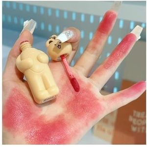 Youthful Charm Lipstick and Lip Gloss - Conveniently Portable Shades for School, Commuting, Dates, Travel, and Shopping(4 light tea)