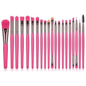 Make-up Kwasten Make-up Kwastenset 20 Stuks For Blush, Losse Poeder, Oogschaduw, Lippen En Wimpers Make-up Kwasten Draagbare(Rot)