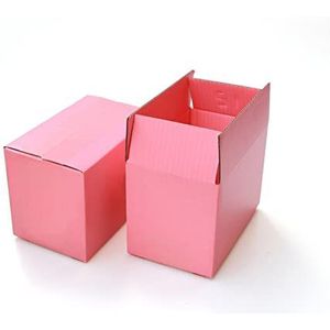 Geschenkdoos voor Vakantie 5 stks / 10 stks/roze kartonopslag Gift Gegolfd Papier Verpakkingsdoos Trinkets Festival Doos Xmas Geschenkdoos (Color : Pink, Size : 26x15x18cm)