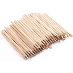 Houten Oranje Sticks Nail Cuticle Stick voor Pusher Remover Manicure Art Pedicure Pedicure Gereedschap 100 STKS Oranje Sticks Houten Nail Cuticle Stick Hout Cuticle Pusher Oranje Sticks voor Nagels