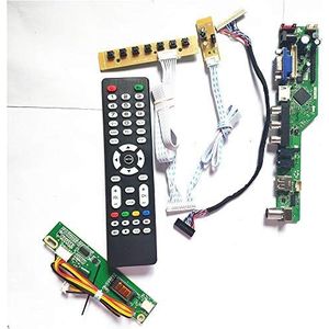 Voor B150PG01 V0 VGA HDMI AV USB RF LCD display panel Remote+Inverter+toetsenbord T.V53 controller board 1CCFL 30-Pins LVDS DIY kit (B150PG01)