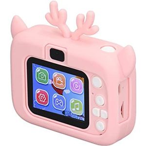 Digitale Camera voor Kinderen, 2,0 Inch Kleurendisplay 1080P HD-video 20MP Kindercamera voor Fotografiespel (roze geel)