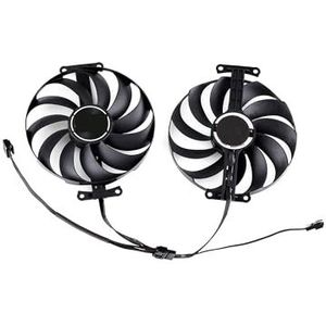 95MM T129215SU Koelventilator voor ASUS Dual voor GeForce RTX 3060 3070 Ti V2 OC Edition 8GB Videokaartventilator FDC10U12S9-C CF1010U12S(Black 2-Fan FDC)