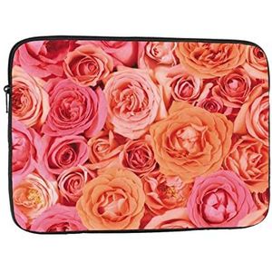 Oranje Roze Rose Laptop Case Laptop Sleeve Laptop Tas voor Vrouwen Mannen Shockproof Beschermende Notebook Case 13 inch