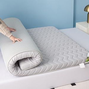 Grey/8cm,130x190cm,LDLCYCN Vloer Futon Matras Topper Verdikken 5Cm/8Cm Japanse Futon Matras Pad Ademend Comfortabel Opvouwbaar Camping Matras Tatami Mat Slaapmat Voor Slaapzalen