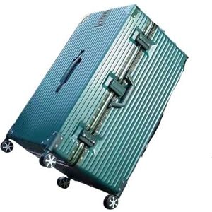 Koffer Kofferbagage Verdikte extra grote reiskoffer op wielen Trolley met aluminium frame met grote capaciteit (Color : Dark Green Retro, Size : 34-Inch)