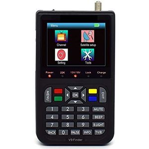 Satellietzoekers V9 Finder Digitale satellietzoeker 3,5-inch LCD-satellietzoeker Digitale satellietsignaalzoeker Meter Satellietmeter Satfinder LCD-scherm met meter met satellietdetectie