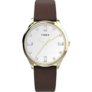 Timex Modern Easy Reader horloge voor dames, Bruin, Hoofdstraat 32 mm