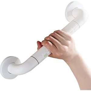 HSIRYAOHD Grab Rails, Badkamer Veiligheidsstang, Antislip Douche Grip Handgreep, Wall Mount Bad Leuning, RVS Toilet Bar voor Oudere Senioren, Gehandicapt/Wit/58cm/23In