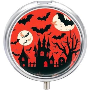 Ronde pillendoos 3 compartimenten draagbare medicijnpillendoos één maat pillendoos voor zakpillenorganisator en vitaminecontainers voor reizen