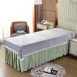 Grey(n),120x200cm,LDLCYCN Fluweel Massage Bed Cover Laken Comfortabele Zachte Schoonheid Bed Cover Stofdichte Massagetafel Laken Voor Salons Spa Therapeuten Massagetafel Matrashoes Wasbaar