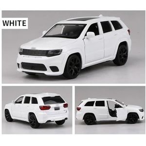 Model Speelgoedauto Voor Jeep SUV 1:36 Speelgoedauto Legering Trek Automodel Collectie Speelgoedornamenten (Color : White)