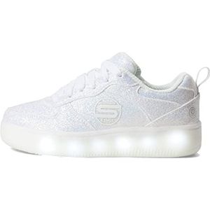 Skechers Girl's Street Lighted - Sport Court 92 310101L (Little Kid/Big Kid) White 12 Little Kid M