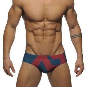 Mens Swimming Trunks Men'S Summer Beach Short Low Waist Swimming Briefs Swimwear Surf Surfing Trunks Beachwear Swimsuit-Blue-Xl