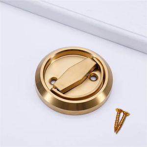 DOUKNAIL Onzichtbare deurtrek ringsloten verborgen deurslot schuifdeurslot houten deurgrepen oppervlak gemonteerde handgreep 1 stuk (enkel goud)