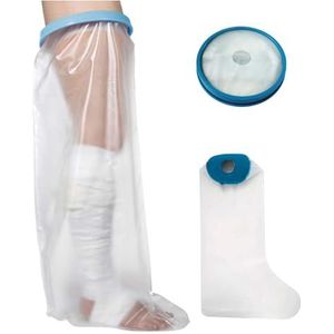 LNGJIN Anti-slip gipsbescherming, waterdicht, douchebescherming, voet, antislip, verbandbescherming, waterdicht voor volwassenen, waterbescherming voor gipsbeen van siliconen, herbruikbaar, gips,