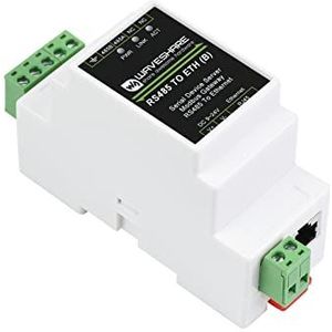 RS485 naar RJ45 Ethernet Converter Industriële Seriële Server TCP/IP naar Seriële Module, Ondersteunt Modbus Gateway, MQTT/JSON naar Modbus en Multi-communicatiemodi, Rail-Mount ondersteuning