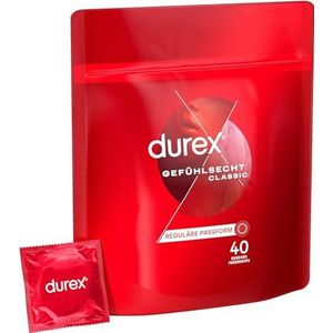 Durex Gefühlsecht Classic 3120495, Fijne Condooms, Voor Intensief Gevoel En Innige Tweeligheid, 40 Stuks