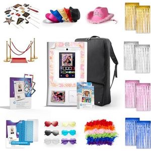 HP Sprocket Fotohokje Instant kleurenfotoprinter (Wit) + Zinkpapier (100 vellen) + Rode Loper (1) + Koffer (1) & meer