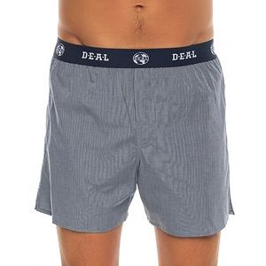 D.E.A.L International Boxershorts blauw, groen en wit., L grote maten