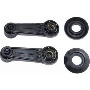 Power Window Regulator Auto Raamheffer Handbediende Auto Raam Connect 2 Hendel Universele Hendel Handdeur Kleur(Black)