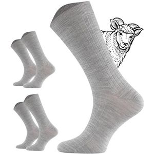 TODO 2 paar diabeticissokken merino zonder elastische tailleband extra brede wol medicijnen diabeticisokken heren (43-46, grijs), grijs, 43-46 EU